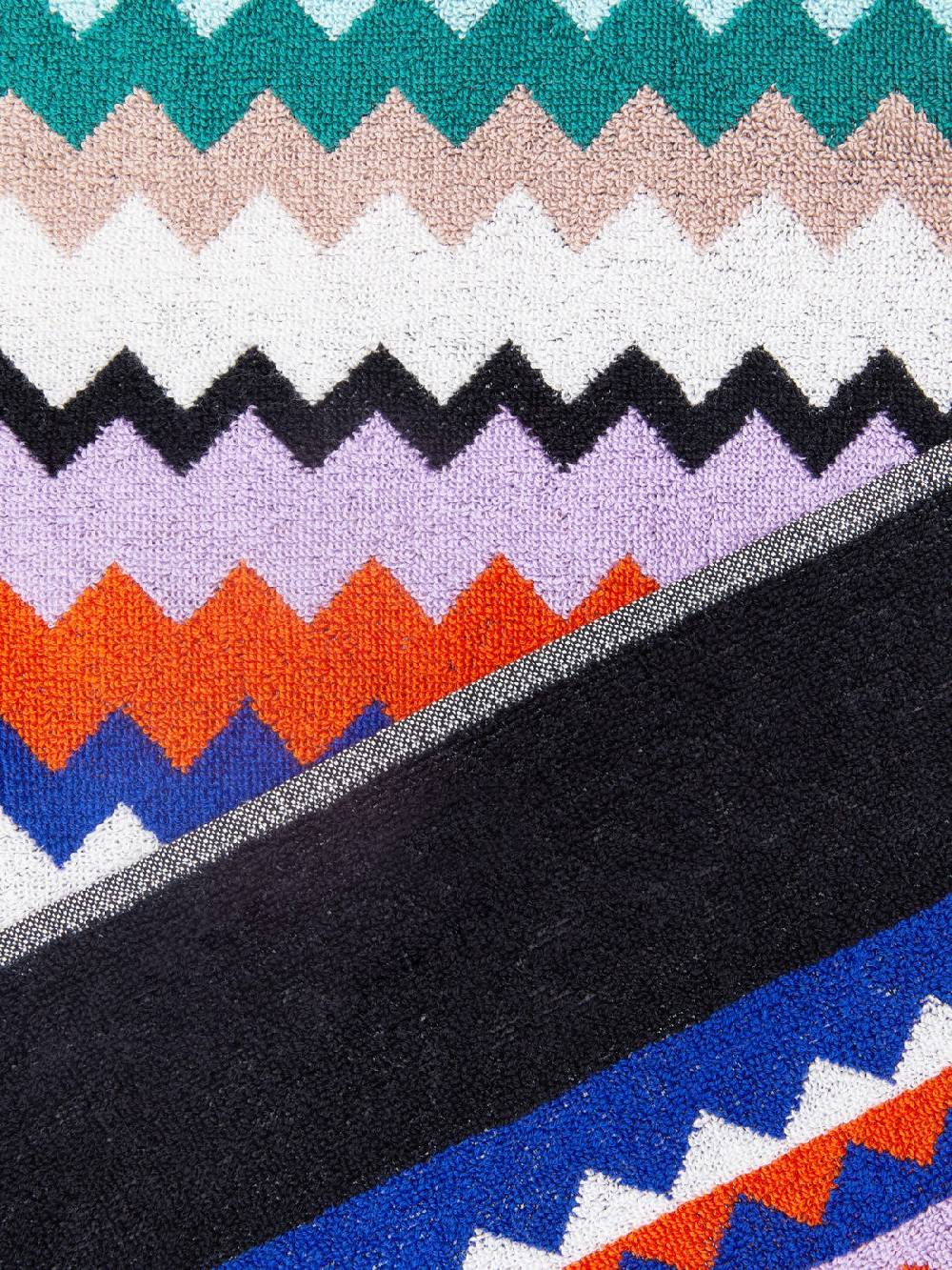 M Missoni Telo mare 100x180 cm Riverbero in spugna di cotone zig zag Prezzo di fabbrica