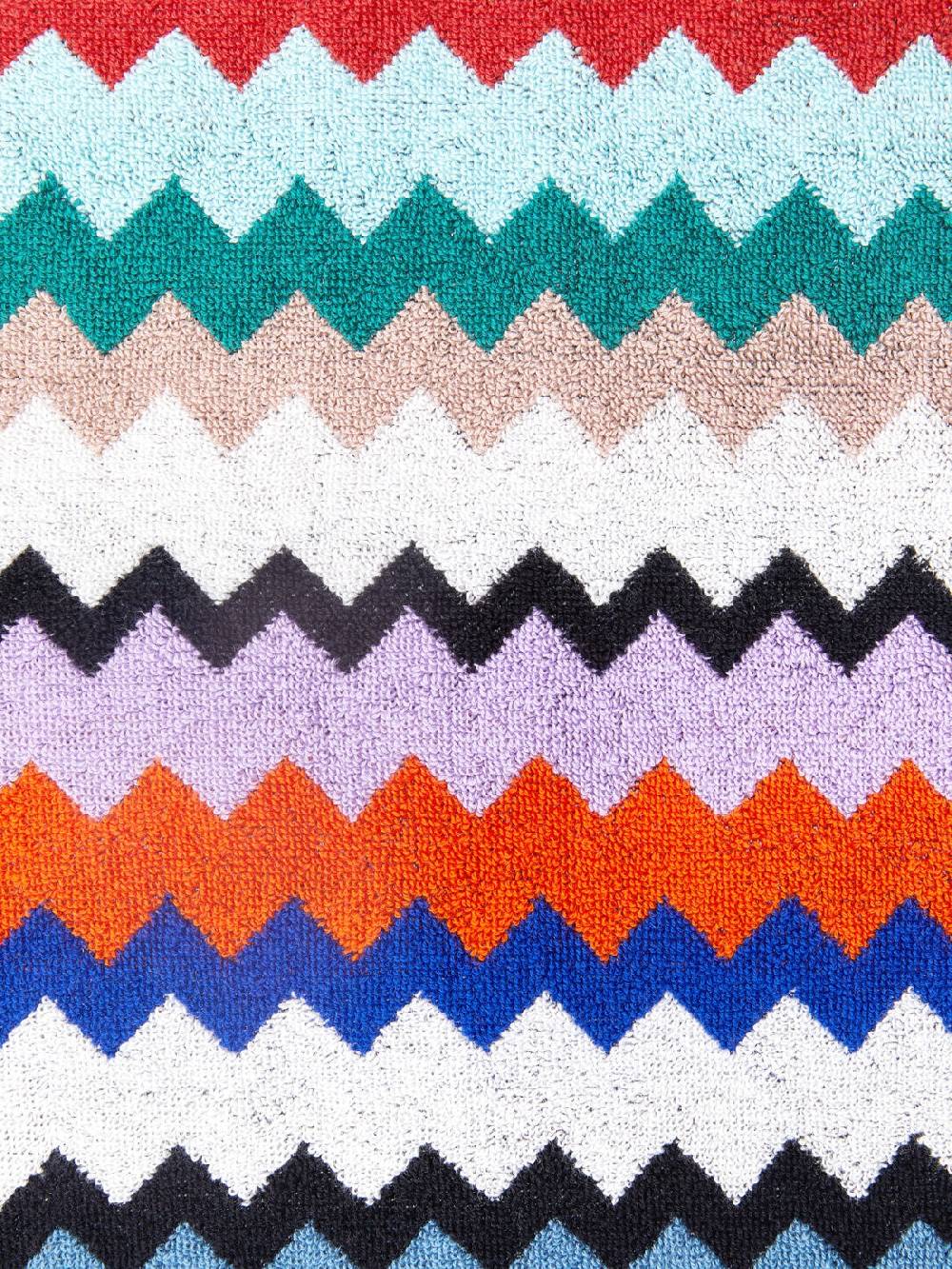 M Missoni Telo mare 100x180 cm Riverbero in spugna di cotone zig zag Prezzo di fabbrica