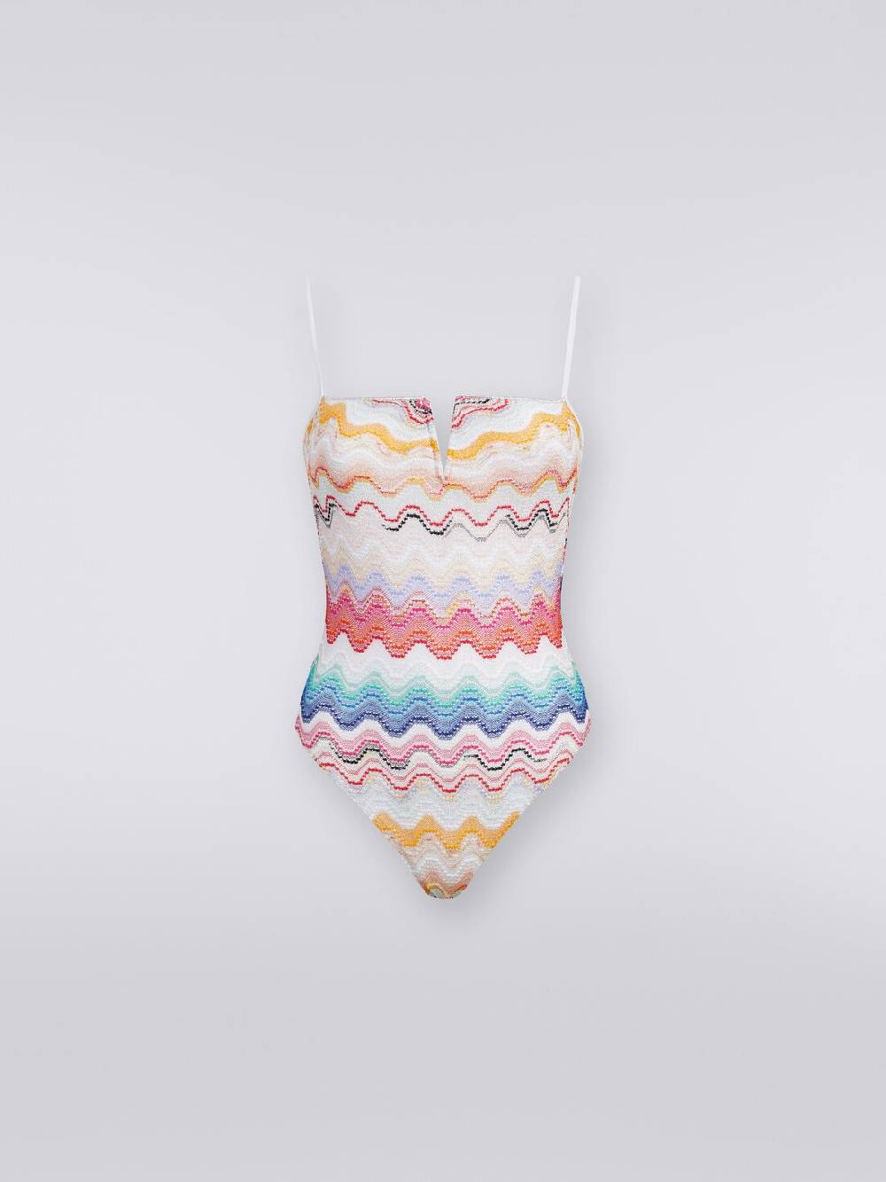 M Missoni Costume intero motivo onda con ferretto Comprare a buon mercato