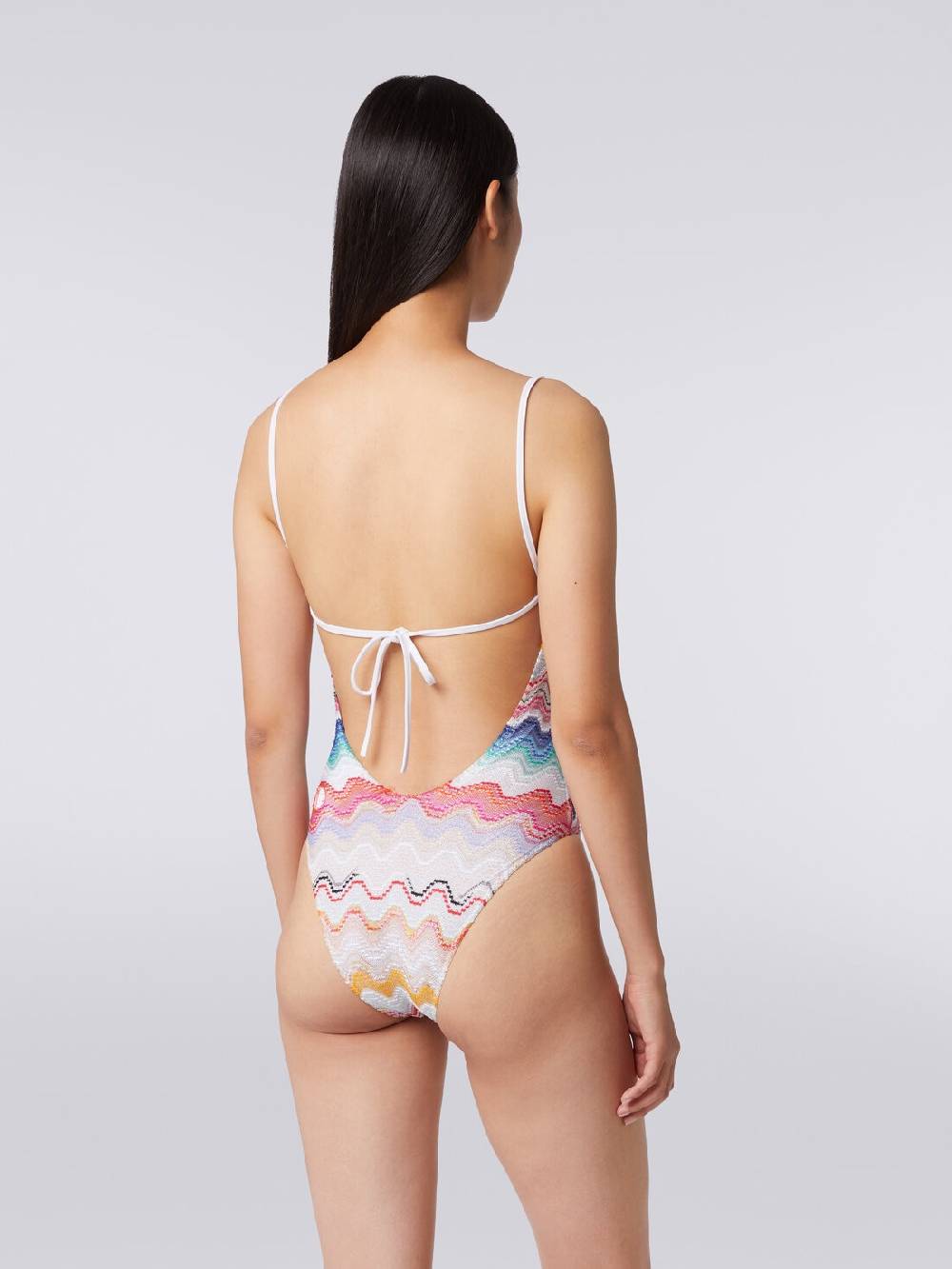 M Missoni Costume intero motivo onda con ferretto Comprare a buon mercato