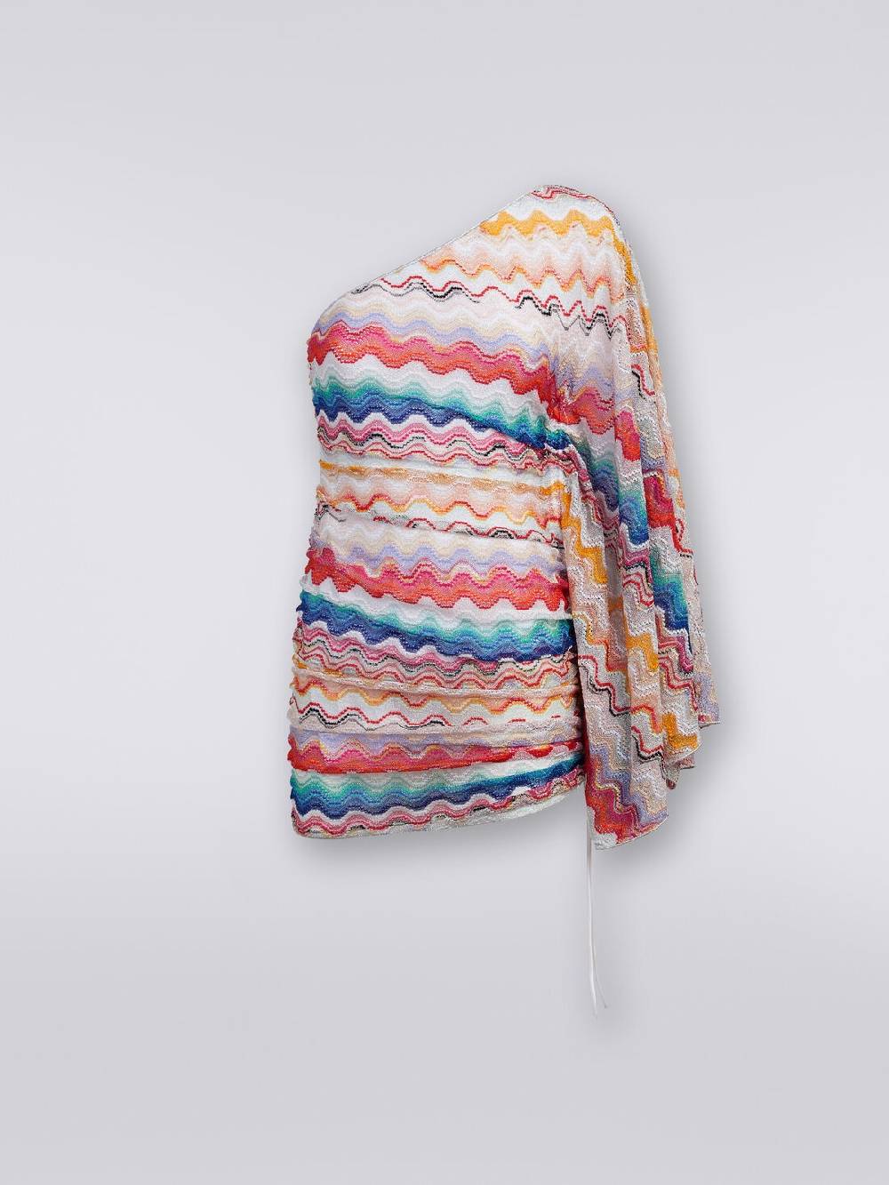 M Missoni Abito copricostume monospalla in crochet motivo onda Grande vendita