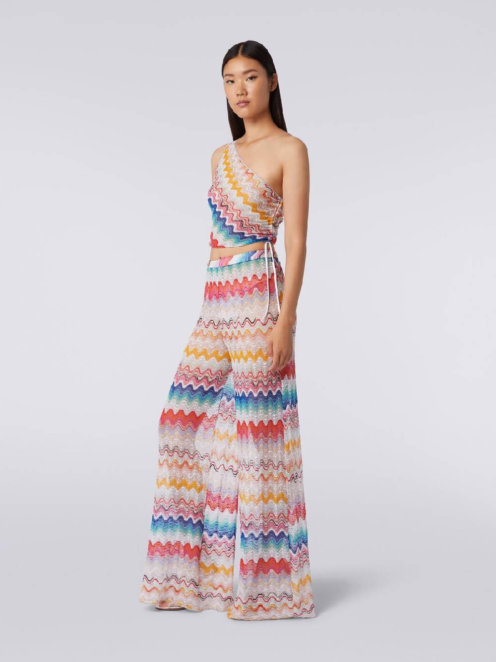 M Missoni Top monospalla motivo onda con lurex Shopping online