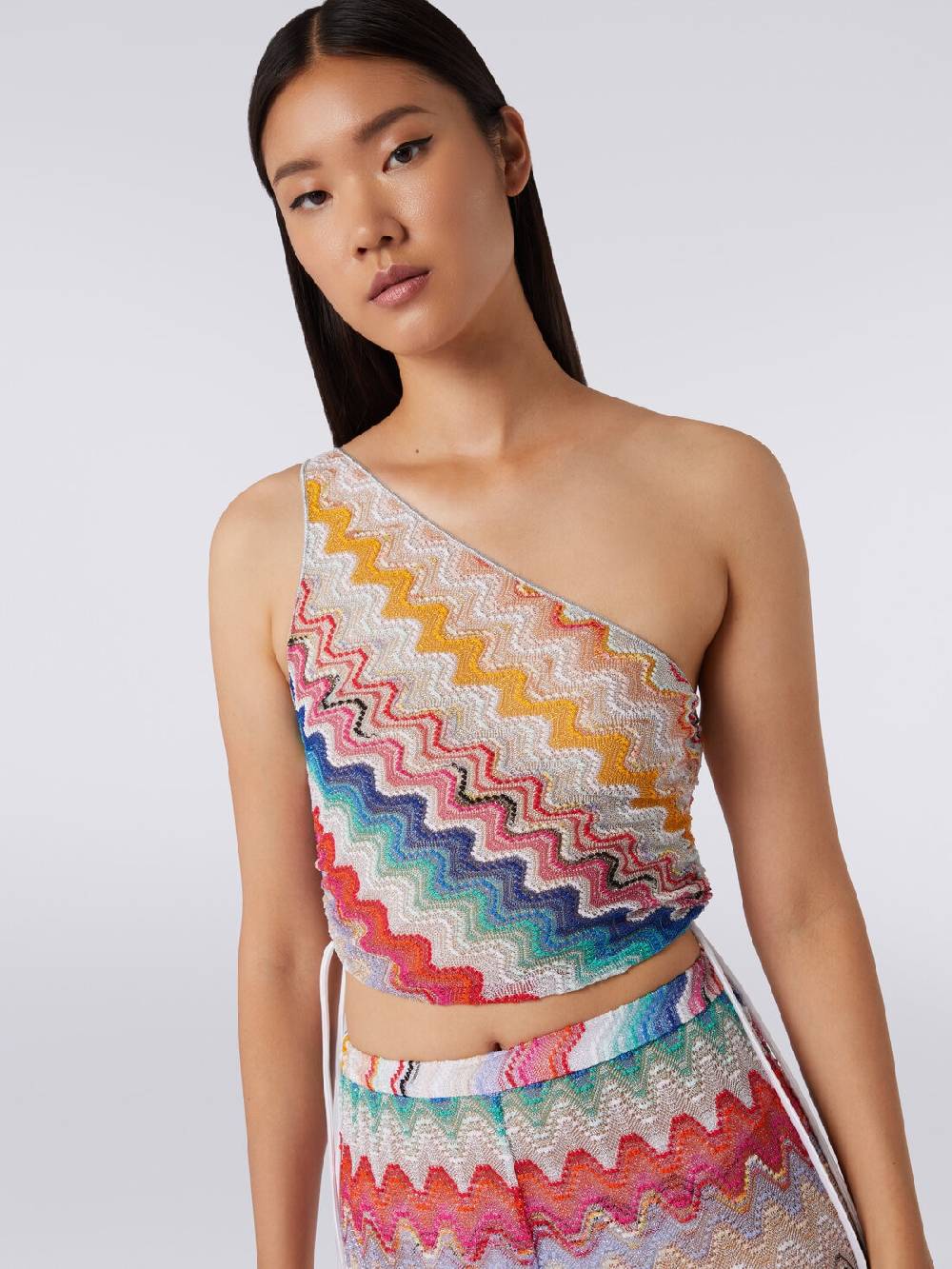 M Missoni Top monospalla motivo onda con lurex Shopping online