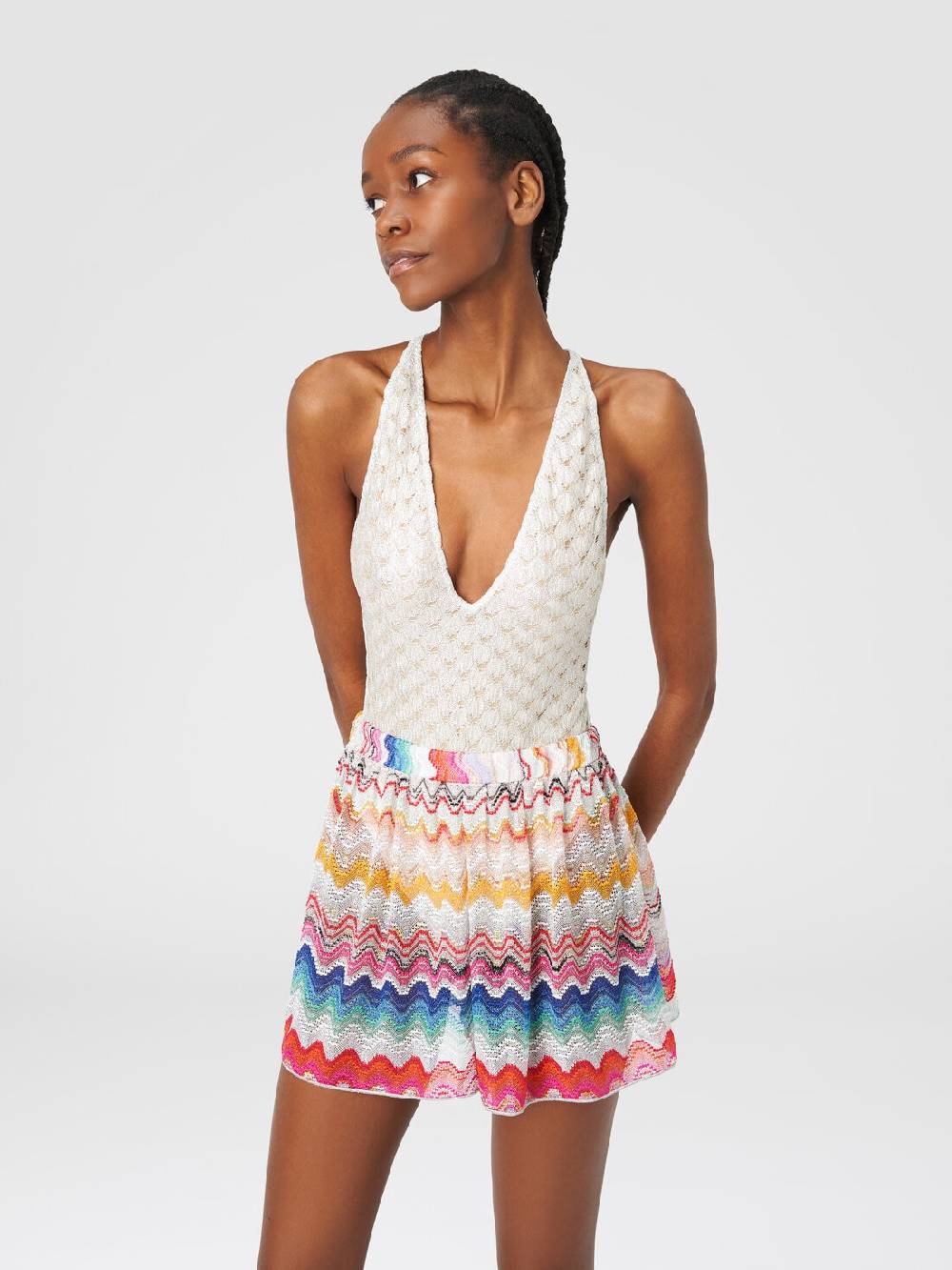 M Missoni Shorts in maglia di misto viscosa traforata con lurex Offerta esclusiva