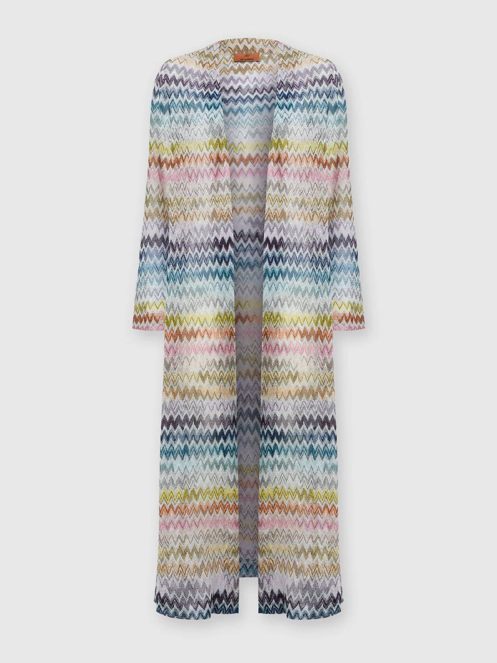 M Missoni Cardigan lungo in misto viscosa zig zag lamé Black Friday