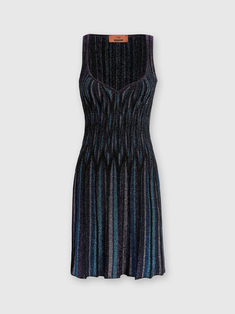 M Missoni Mini-abito motivo diamante lamé con scollatura a cuore Cyber Monday