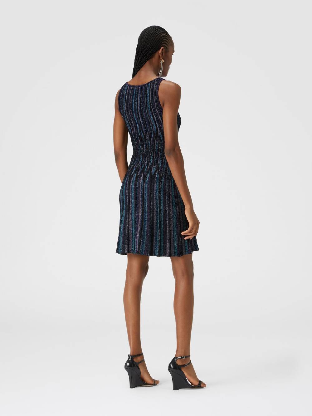 M Missoni Mini-abito motivo diamante lamé con scollatura a cuore Cyber Monday