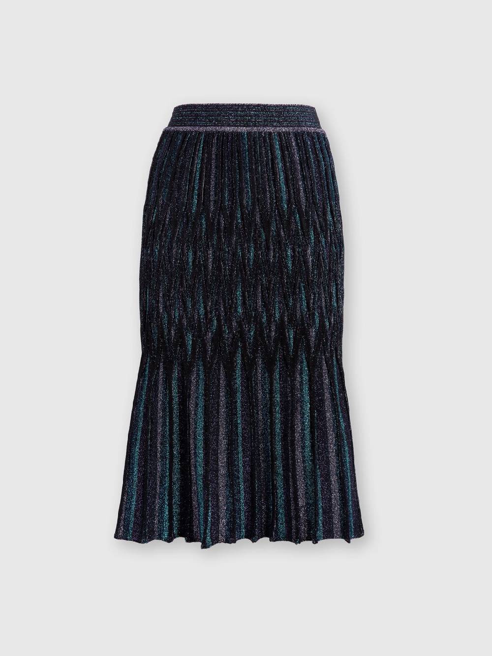 M Missoni Gonna midi svasata motivo diamante lamé Offerta natalizia