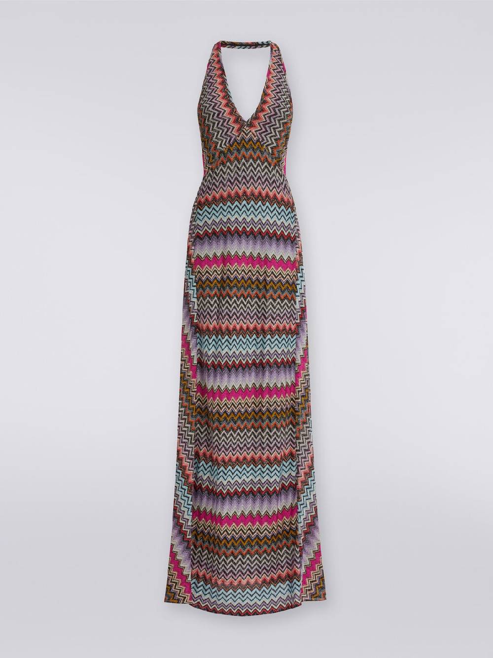 M Missoni Abito lungo in viscosa zig zag con lurex Offerta Pasqua