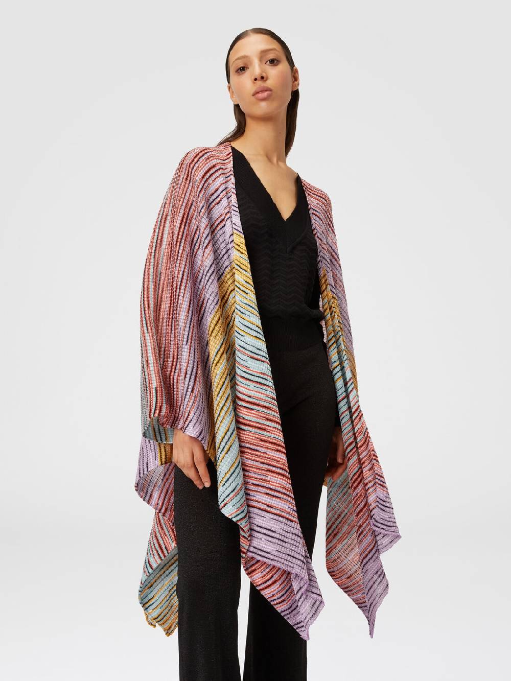 M Missoni Mantella in maglia di misto viscosa fiammata Offerta Giorno del Papà