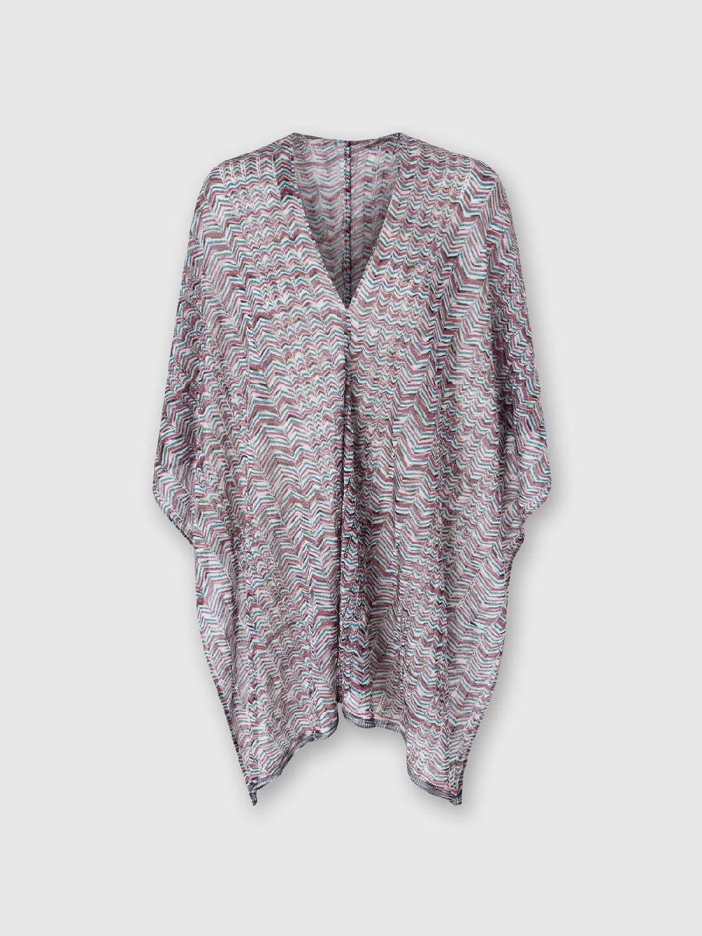 M Missoni Poncho in maglia di viscosa e cotone chevron