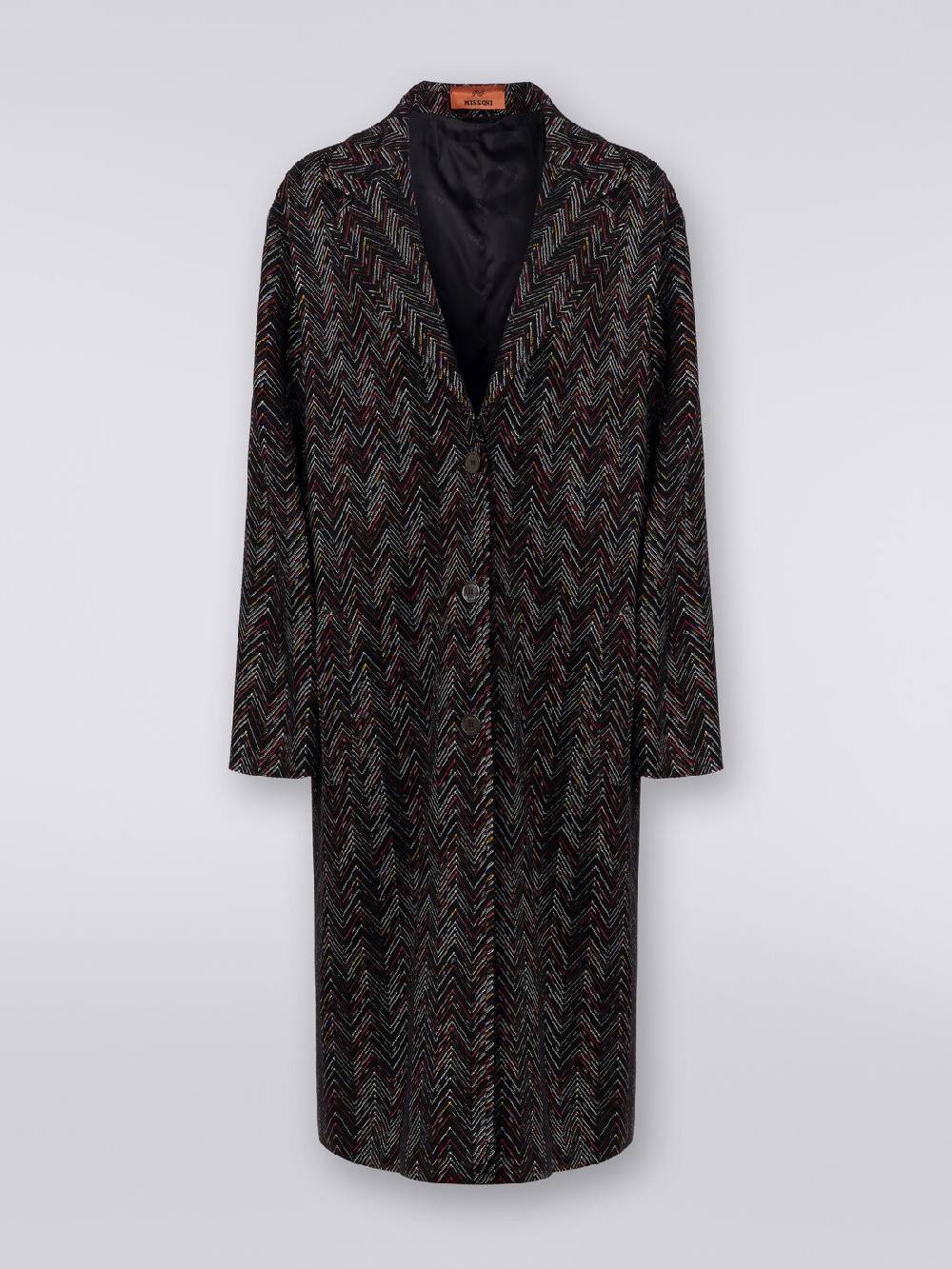 M Missoni Cappotto monopetto in misto lana zig zag Offerta Anniversario