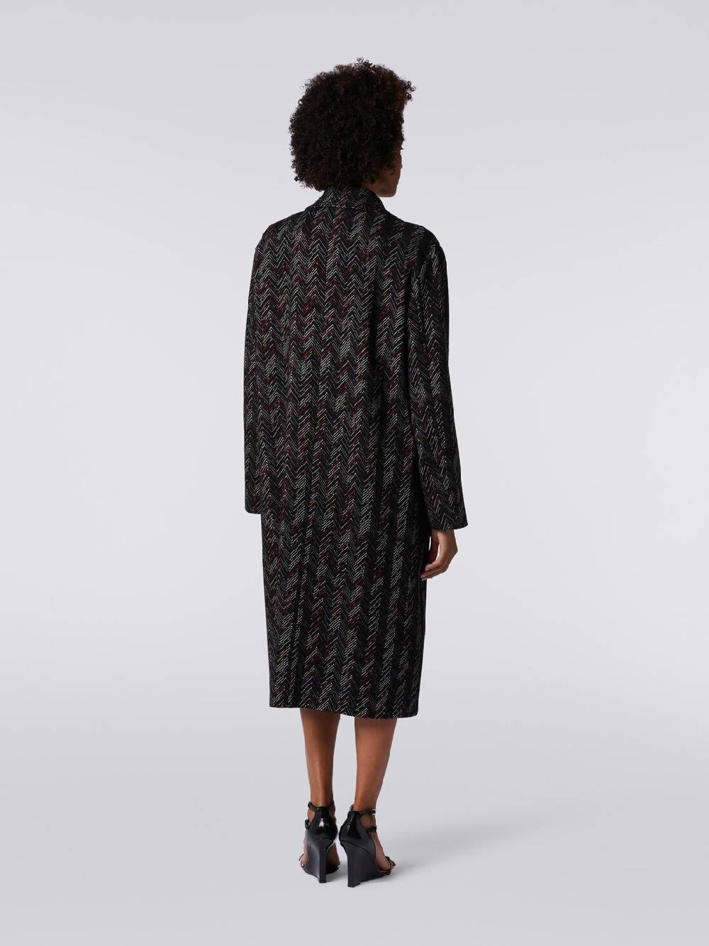 M Missoni Cappotto monopetto in misto lana zig zag Offerta Anniversario