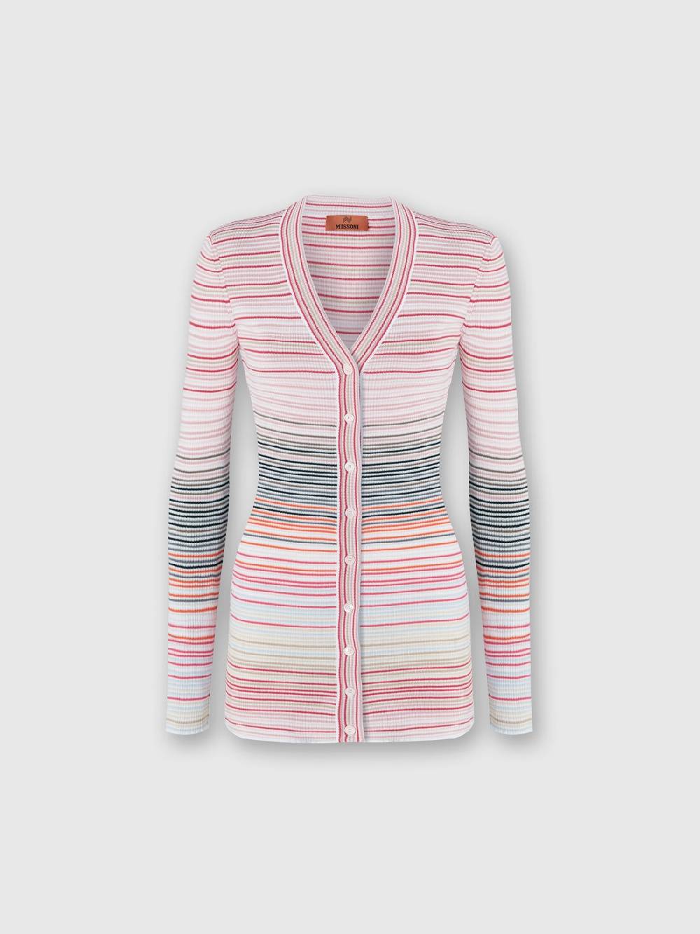 M Missoni Cardigan in cotone e viscosa a righe Smaltimento dello stoccaggio
