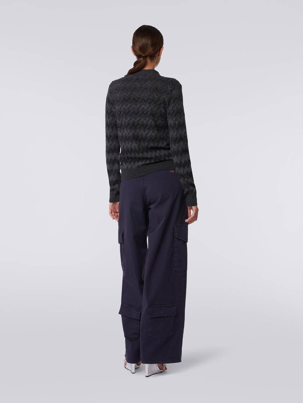 M Missoni Cardigan con scollo a V in cachemire con zig zag Offerta migliore