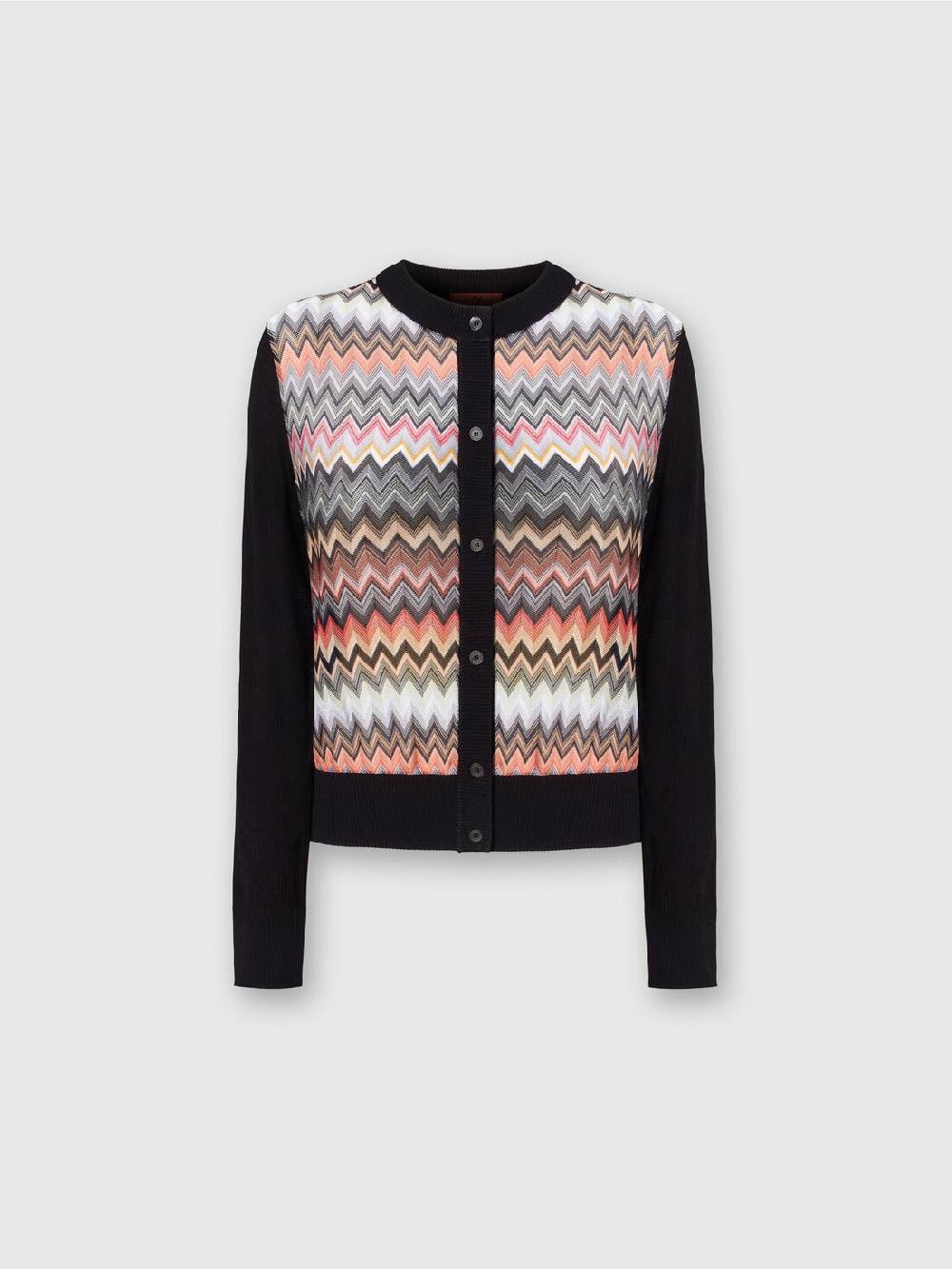 M Missoni Cardigan corto in viscosa chevron Latest fashion