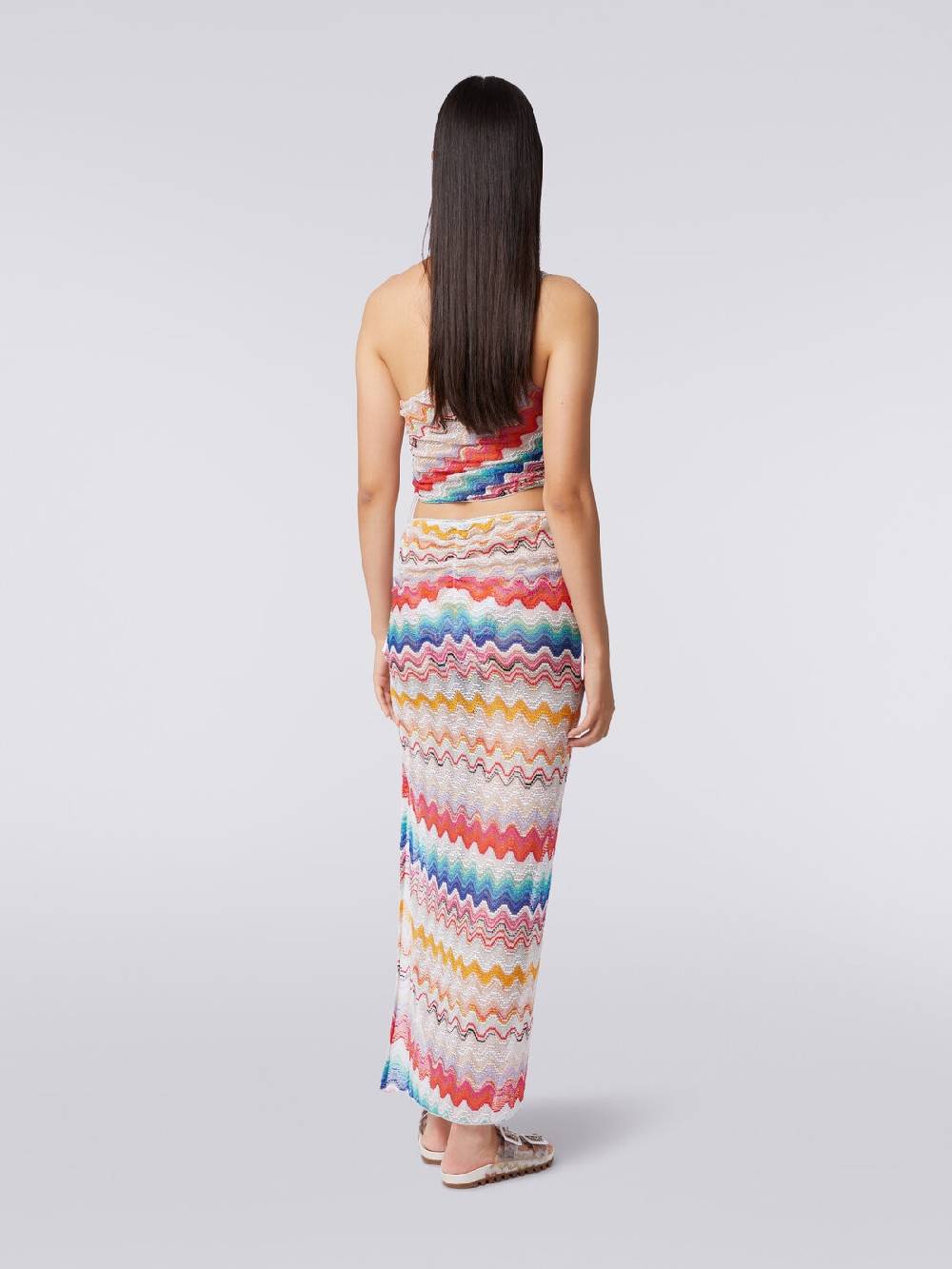 M Missoni Gonna lunga a portafoglio motivo onda Grandi sconti
