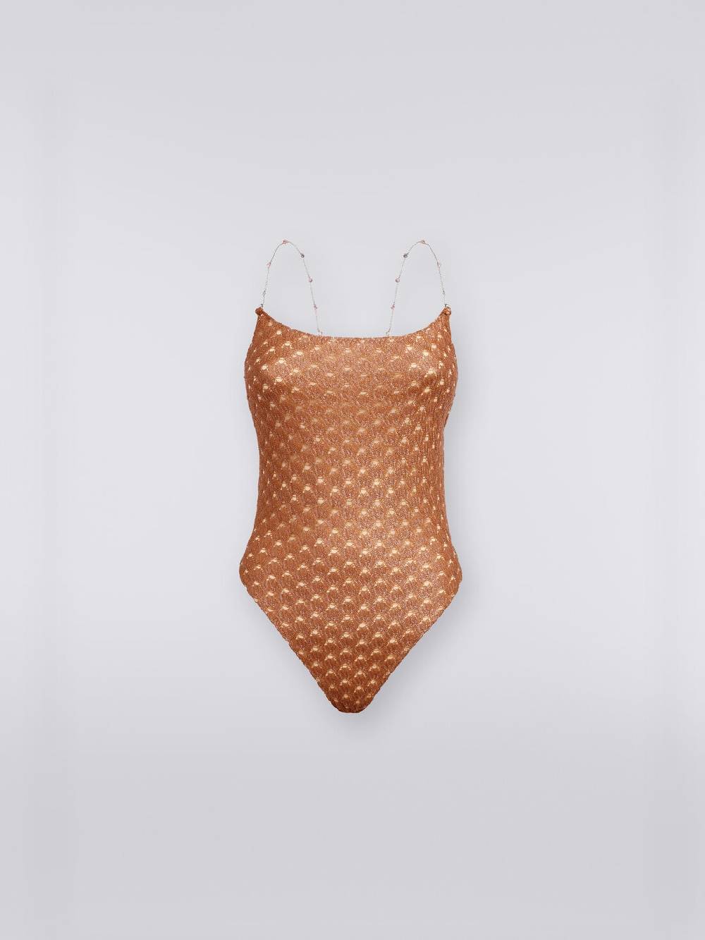 M Missoni Costume intero effetto pizzo con spalline in catena e pietre Bestseller