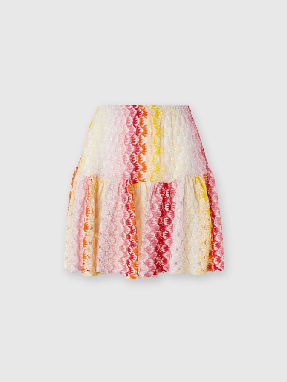 M Missoni Minigonna a balze effetto pizzo dégradé Offerte giornaliere
