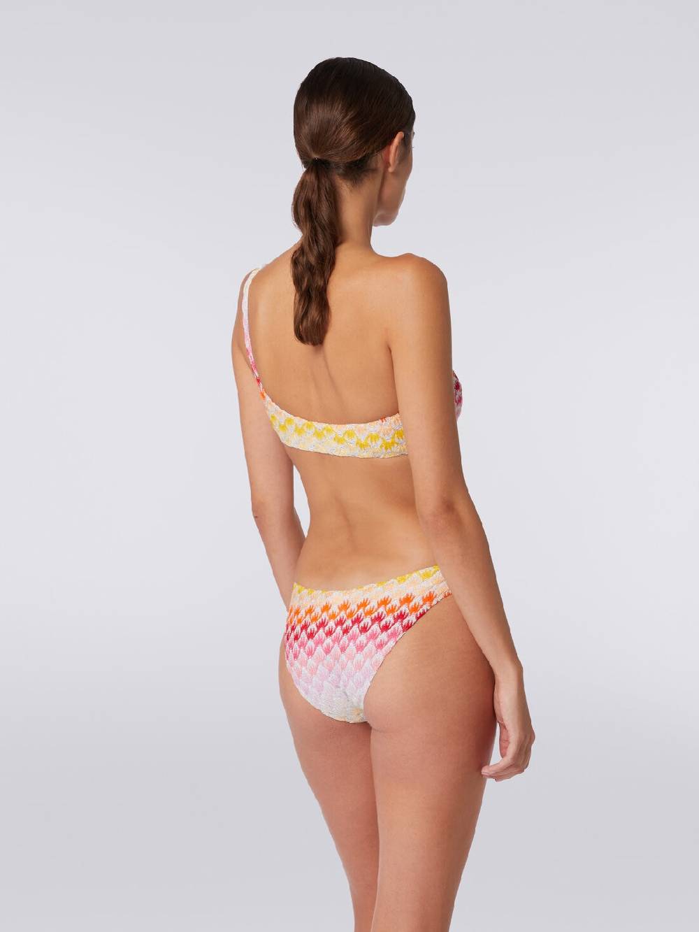 M Missoni Bikini monospalla effetto pizzo dégradé con lurex Super Saving Price