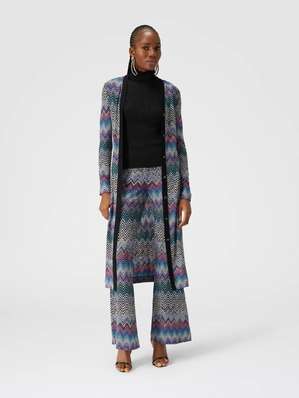 M Missoni Pantaloni flare in lana zig zag