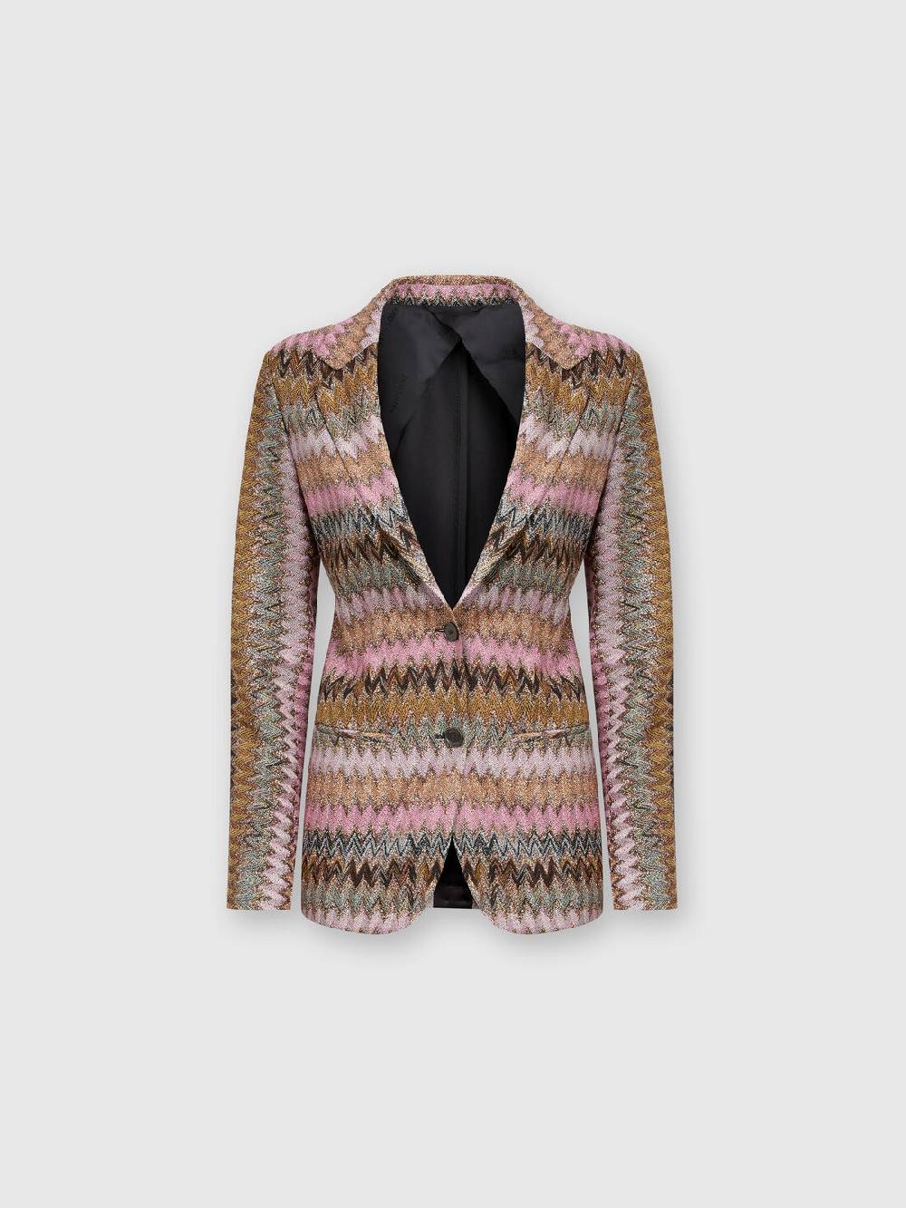 M Missoni Blazer in maglia di viscosa chevron lamé Ultimi tre giorni