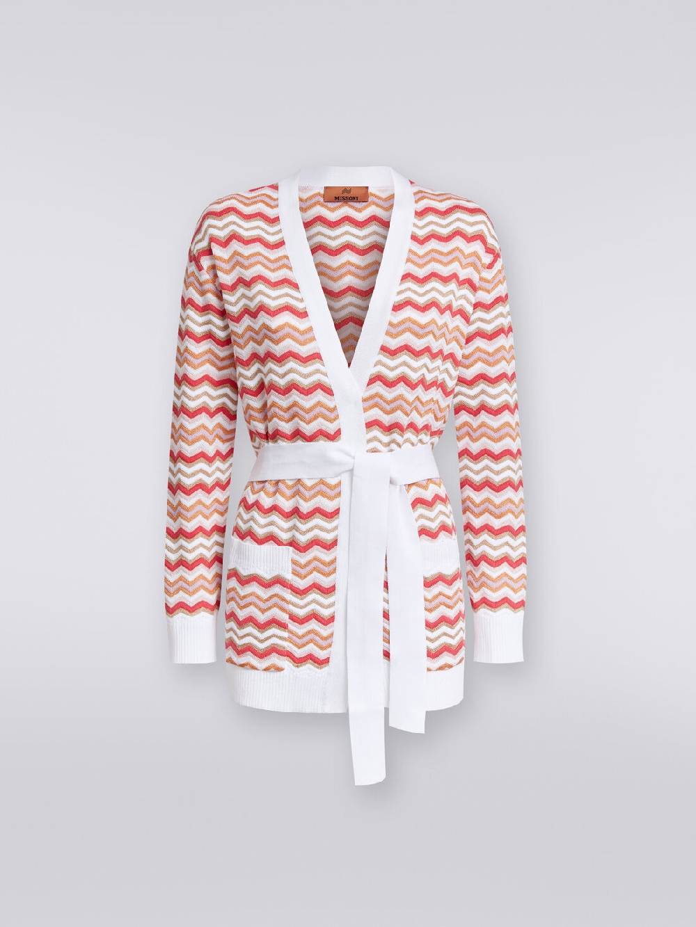 M Missoni Cardigan in maglia di cotone e viscosa zig zag Fino al 60% di sconto