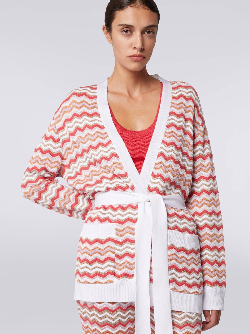 M Missoni Cardigan in maglia di cotone e viscosa zig zag Fino al 60% di sconto