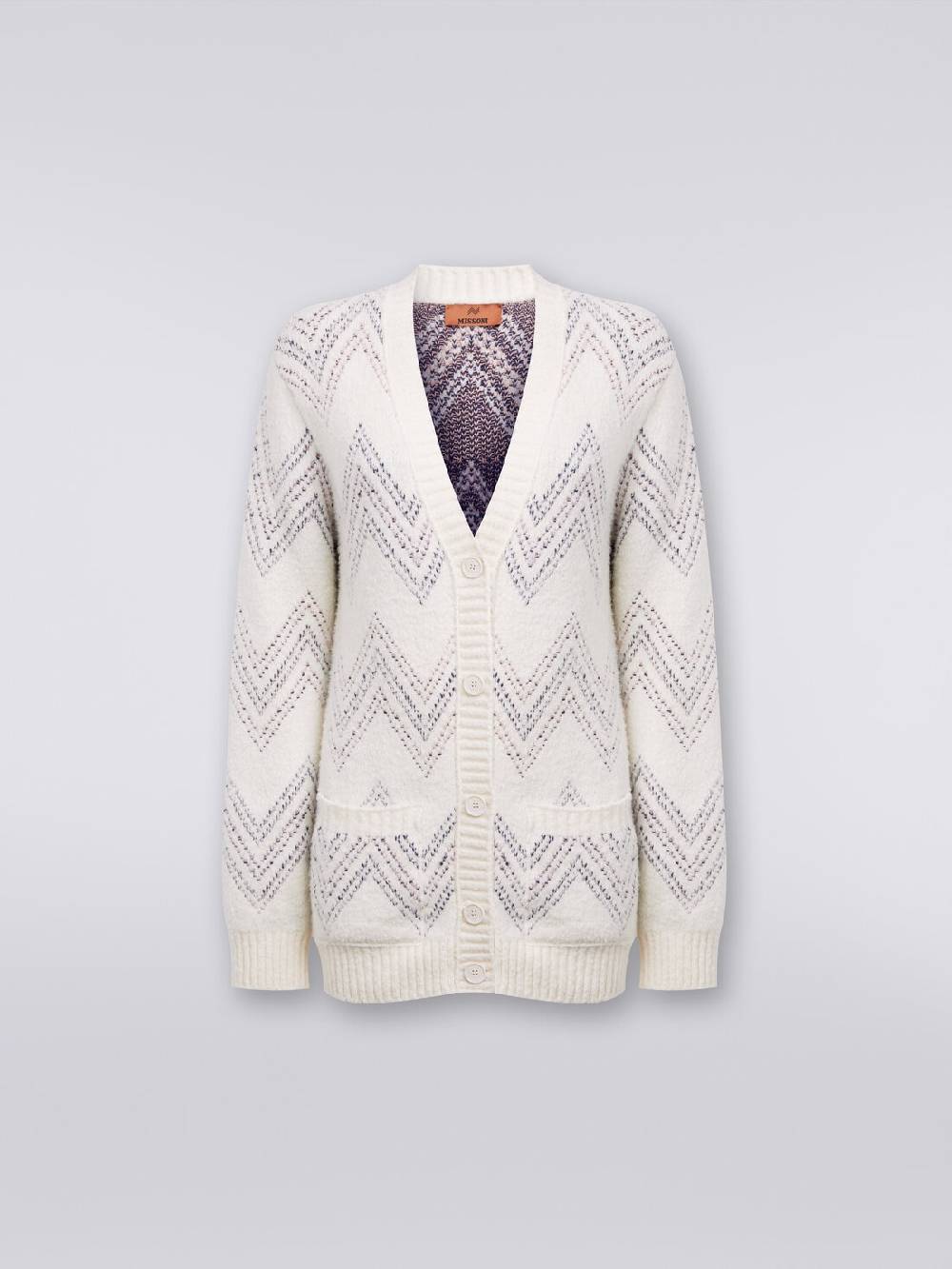 M Missoni Cardigan oversize in misto cotone zig zag Sostegno trimestrale