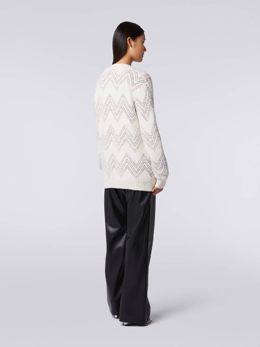 M Missoni Cardigan oversize in misto cotone zig zag Sostegno trimestrale