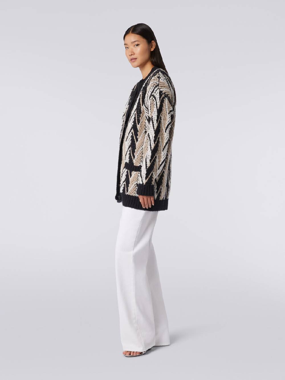 M Missoni Cardigan in misto cotone zig zag Fino al 55% di sconto