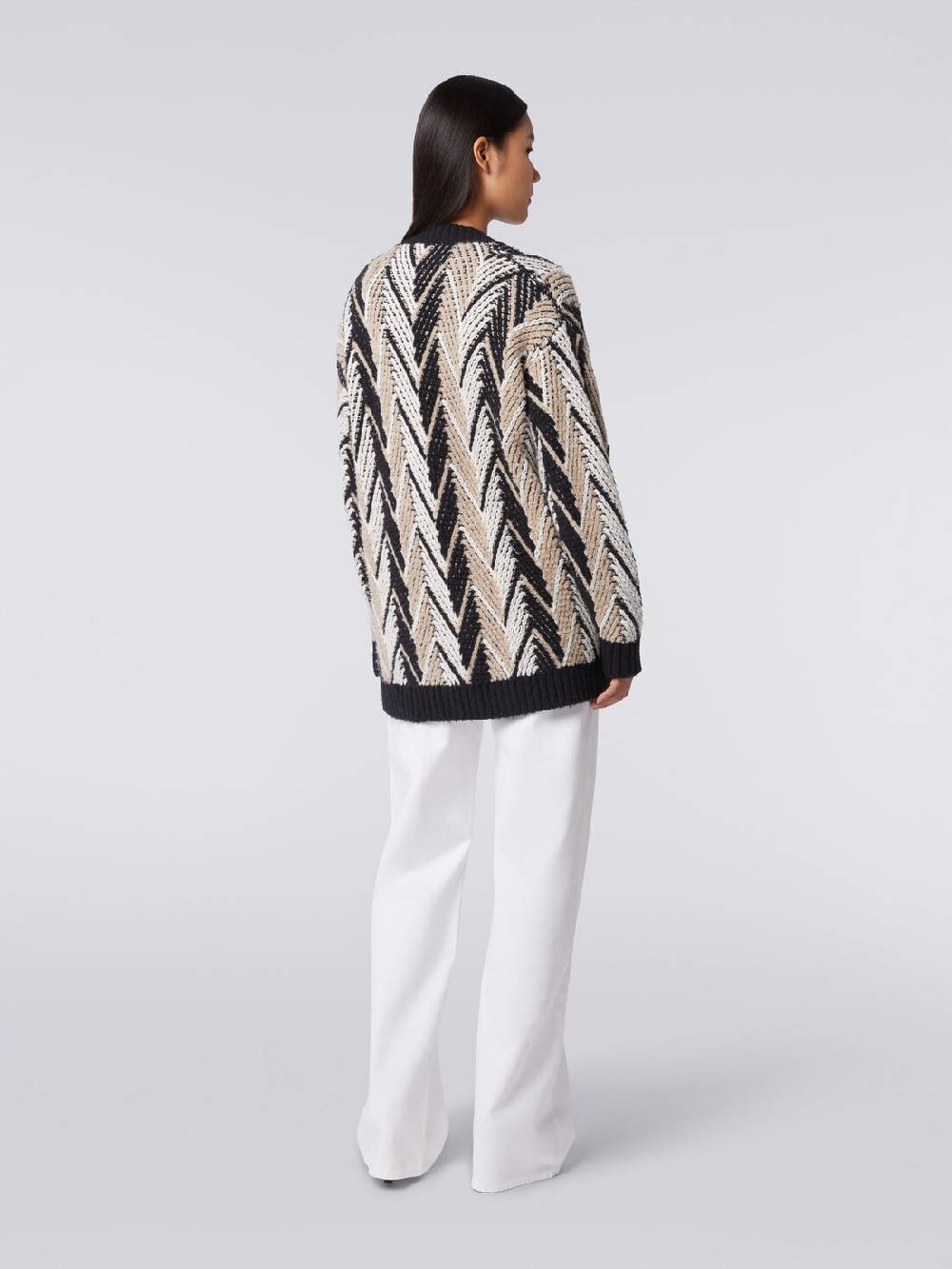 M Missoni Cardigan in misto cotone zig zag Fino al 55% di sconto