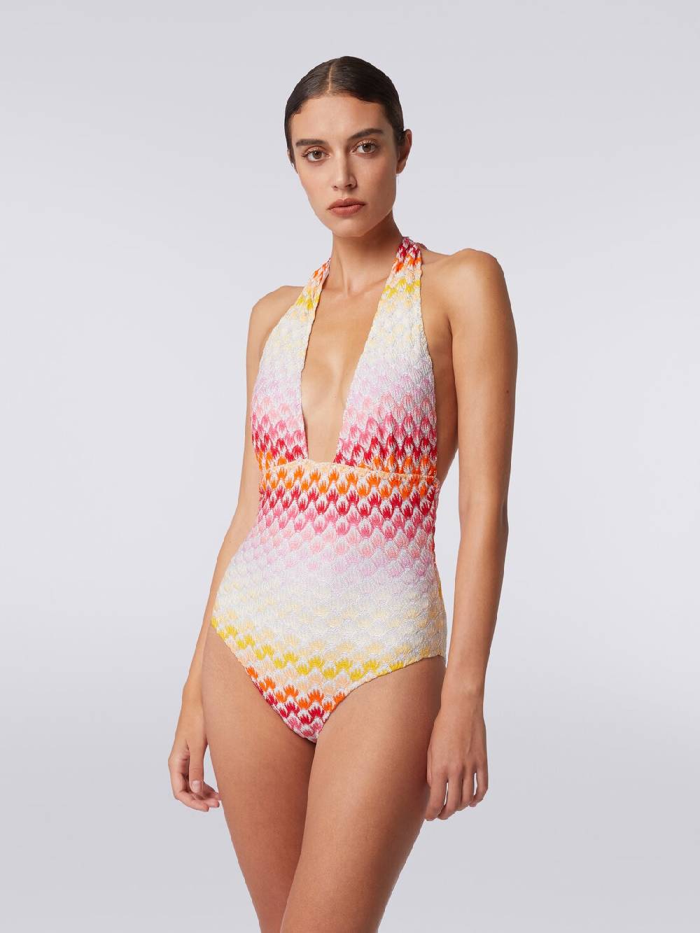 M Missoni Costume intero effetto pizzo dégradé con lurex 50% di sconto con spedizione gratuita