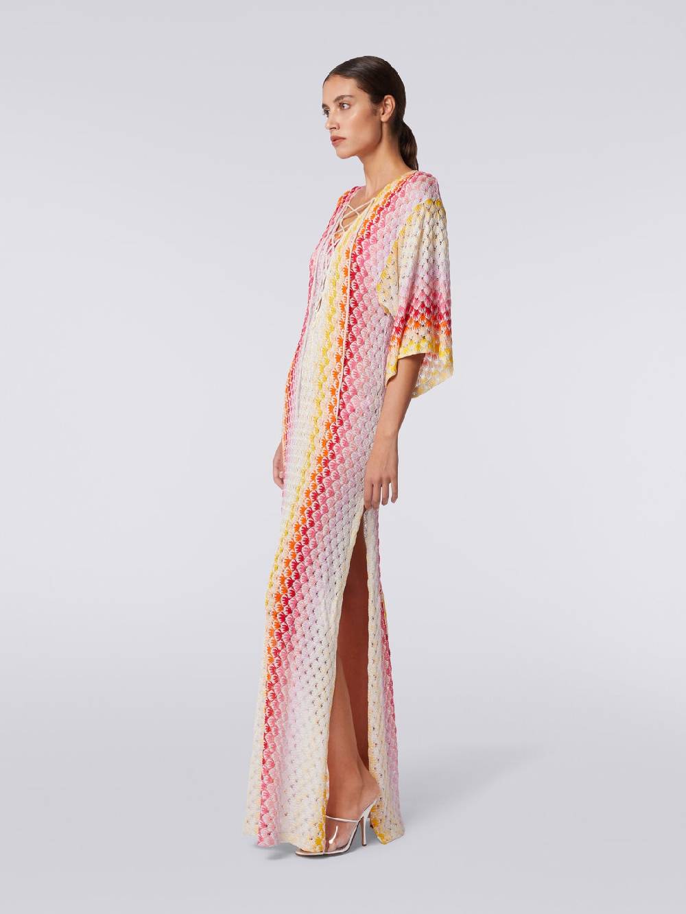 M Missoni Caftano copricostume lungo effetto pizzo dégradé con lurex Trasporto libero internazionale