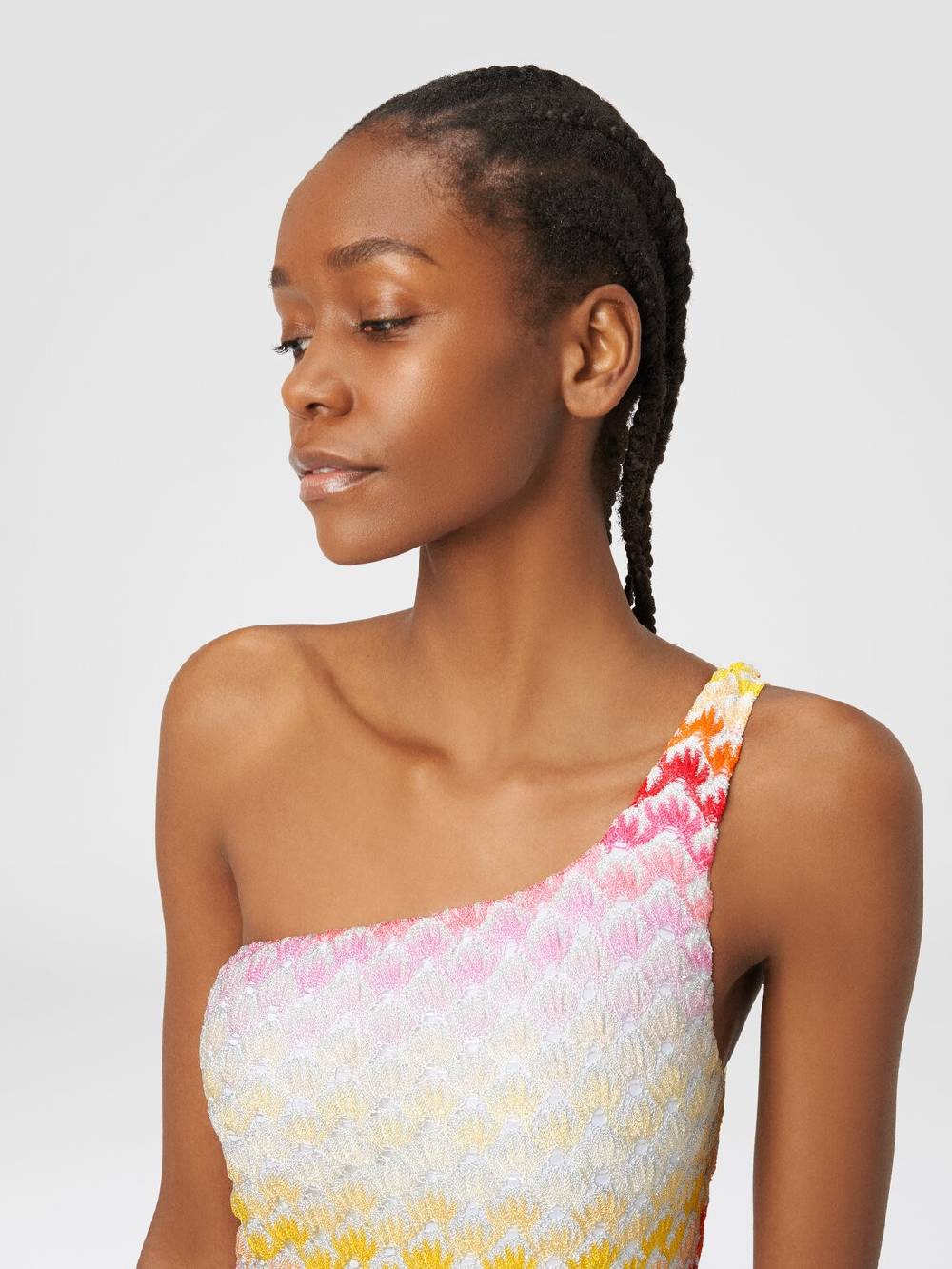 M Missoni Costume intero monospalla effetto pizzo con lurex Officina