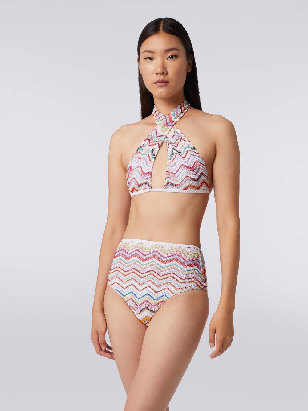 M Missoni Bikini in crochet con lurex e slip a vita alta Duty-free