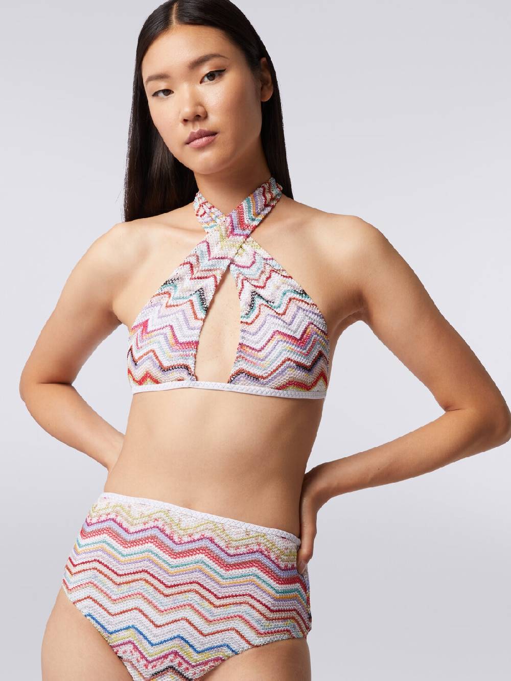 M Missoni Bikini in crochet con lurex e slip a vita alta Duty-free