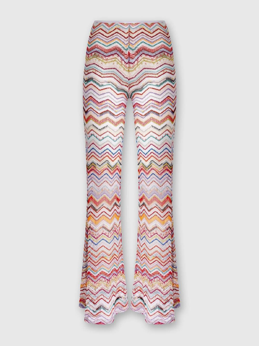 M Missoni Pantaloni svasati in crochet zig zag con lurex Sconti questo mese