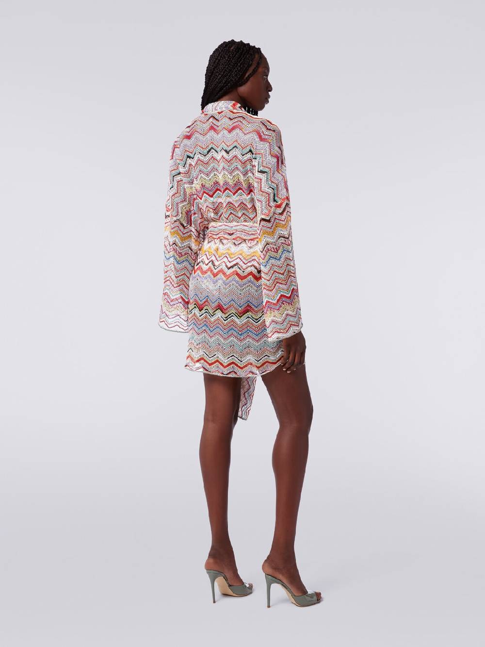 M Missoni Copricostume a vestaglia in crochet zig zag con lurex 2025