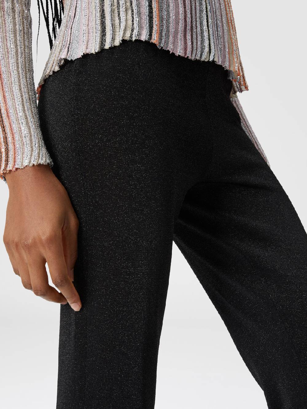 M Missoni Pantaloni dritti in viscosa effetto glitter Promozione