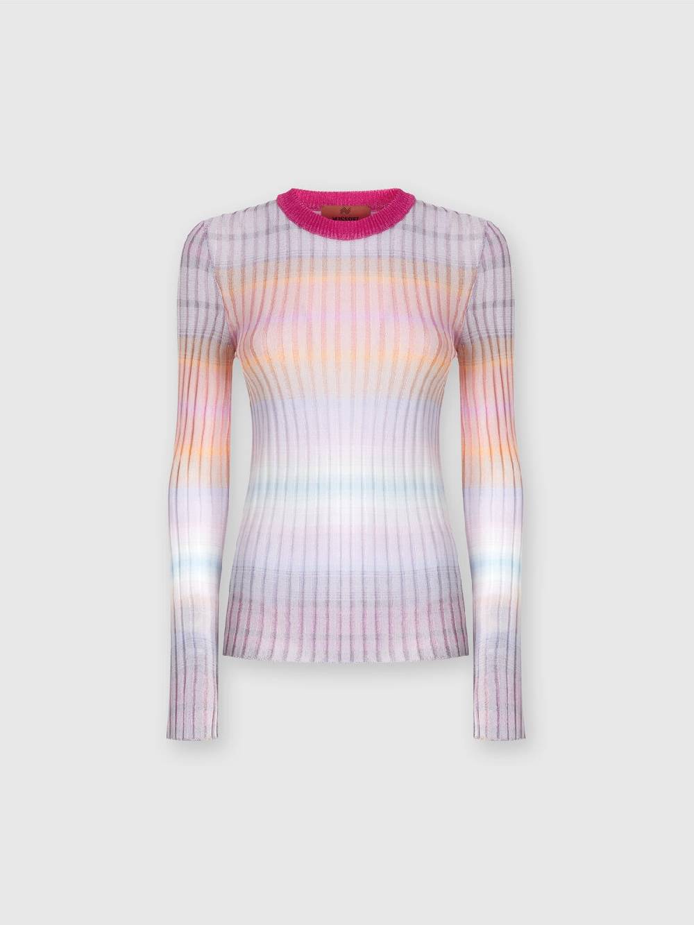 M Missoni Maglia girocollo a coste con colletto a contrasto Spedizione Gratuita