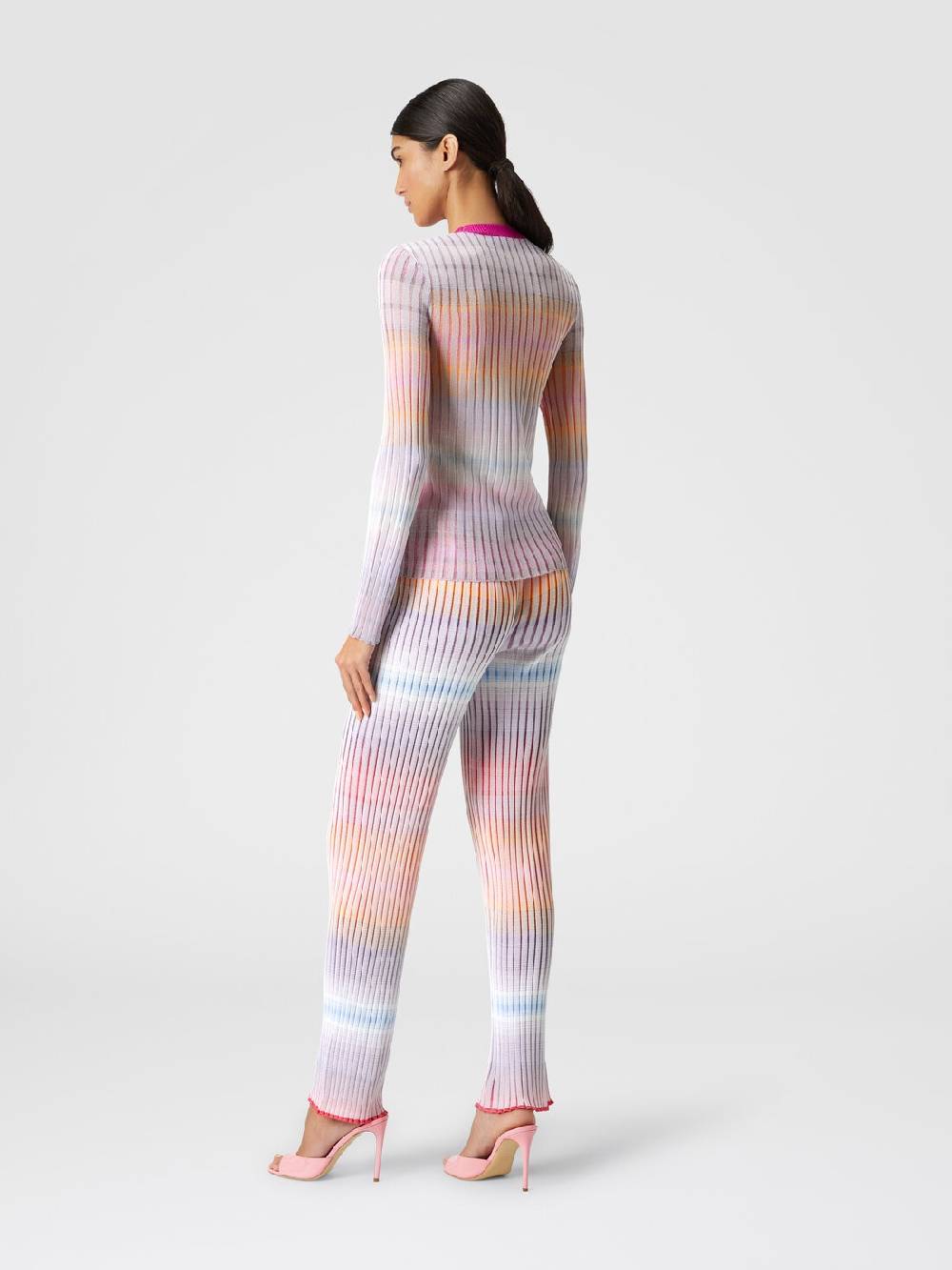 M Missoni Maglia girocollo a coste con colletto a contrasto Spedizione Gratuita