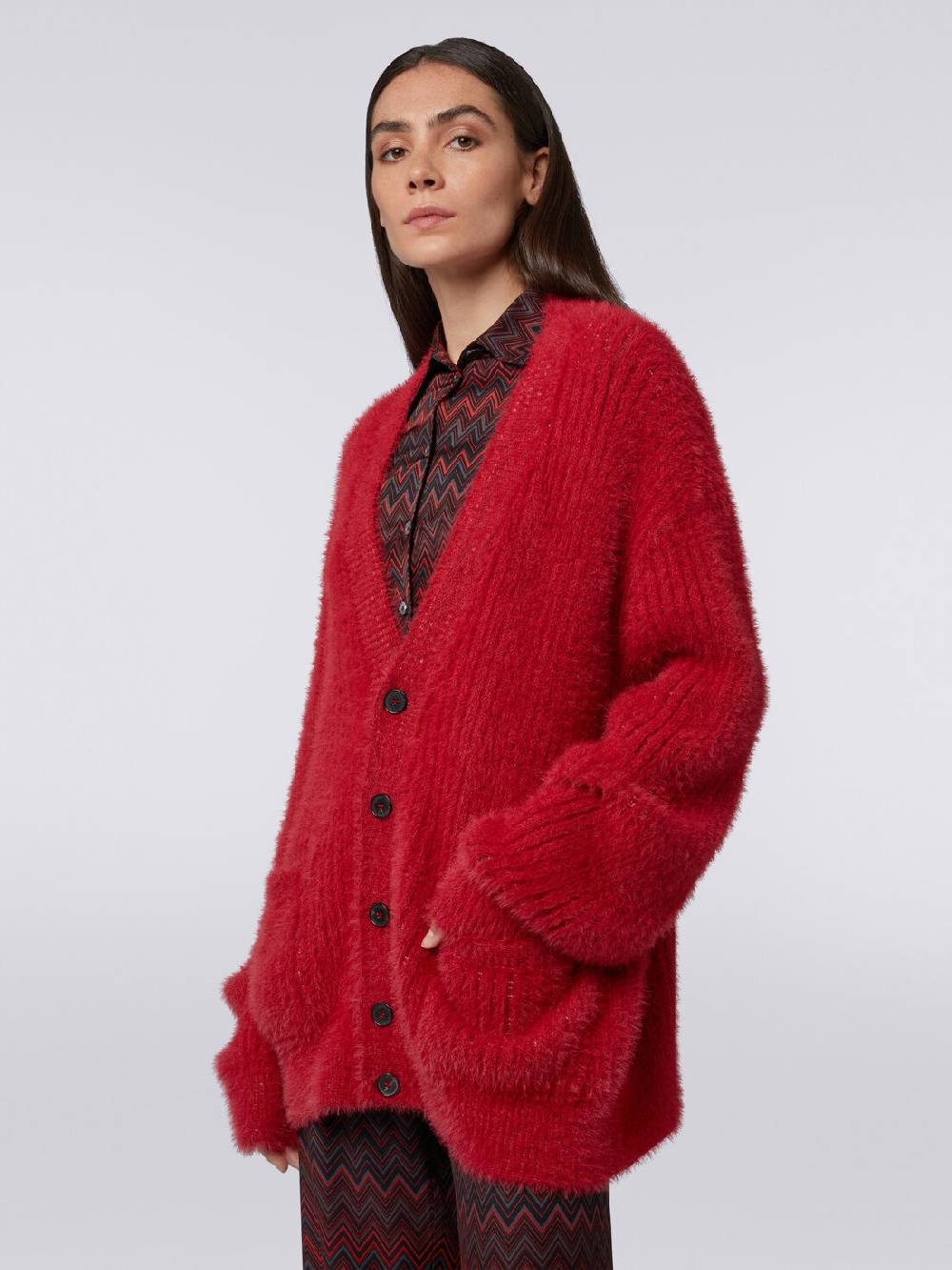 M Missoni Cardigan oversize in misto lana effetto pelo Qualità Garantita