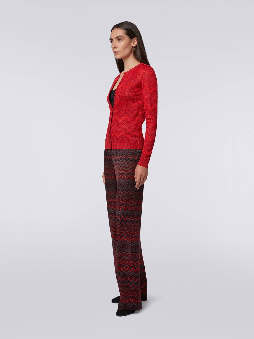 M Missoni Cardigan in maglia zig zag tonale con lurex Negozi Online