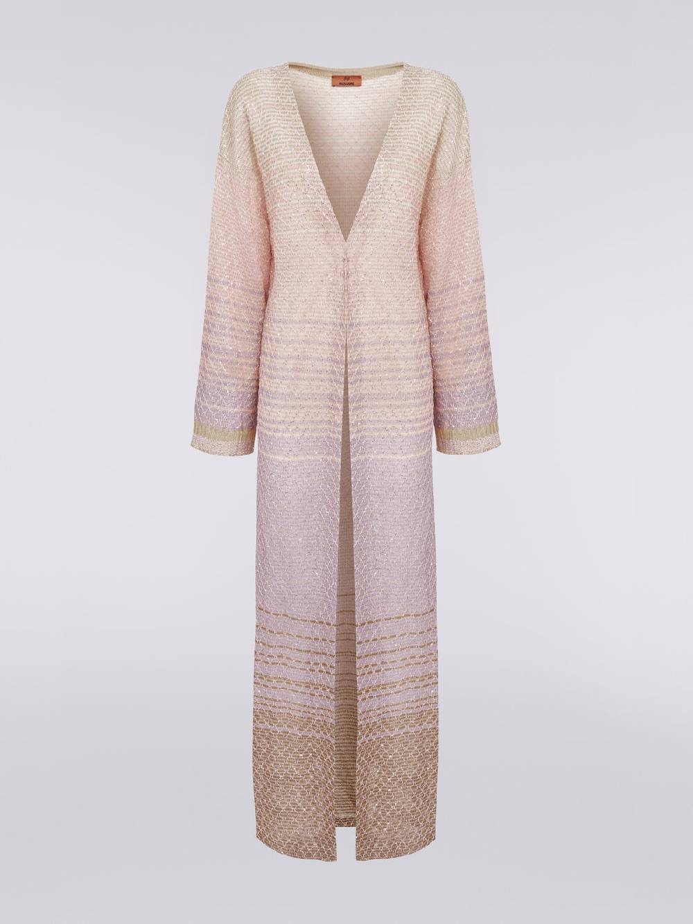 M Missoni Cardigan lungo in maglia dégradé con paillettes Acquista Ora