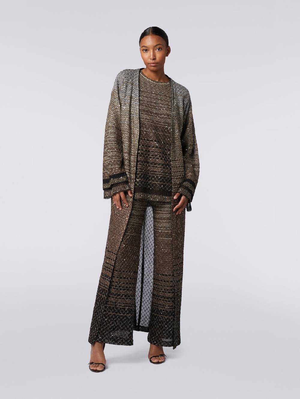 M Missoni Cardigan lungo in maglia dégradé con paillettes Promozione Limitata