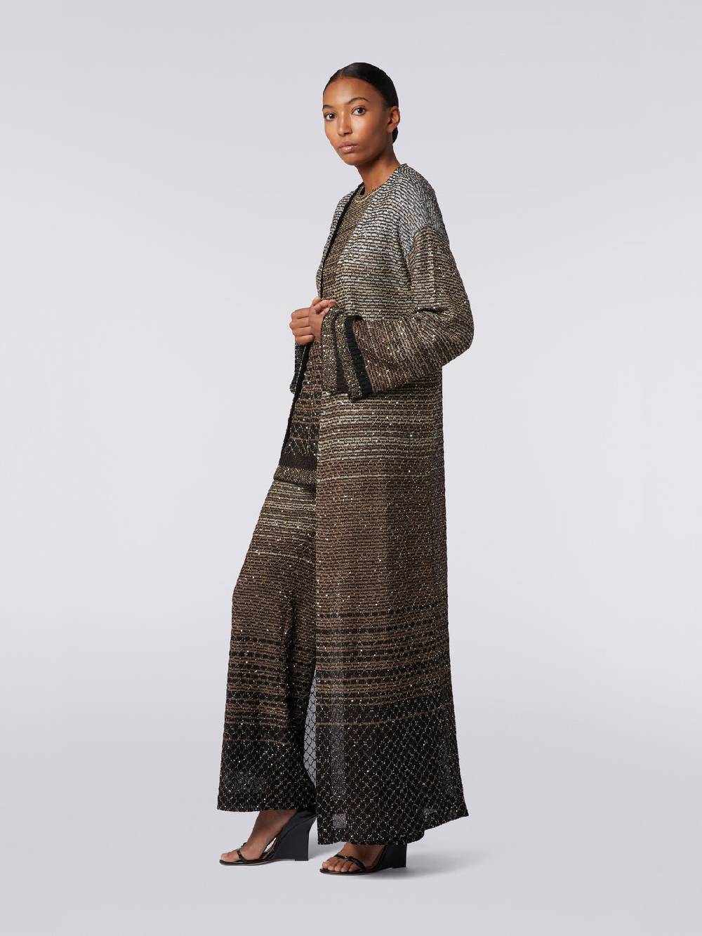 M Missoni Cardigan lungo in maglia dégradé con paillettes Promozione Limitata