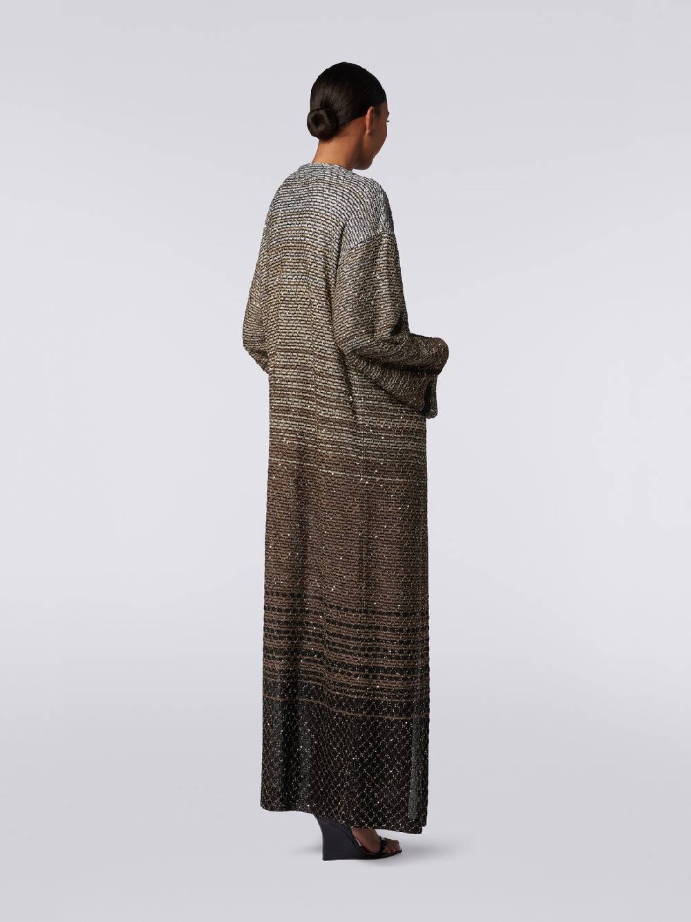 M Missoni Cardigan lungo in maglia dégradé con paillettes Promozione Limitata
