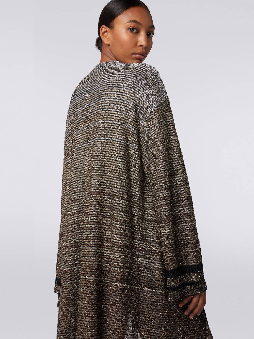 M Missoni Cardigan lungo in maglia dégradé con paillettes Promozione Limitata