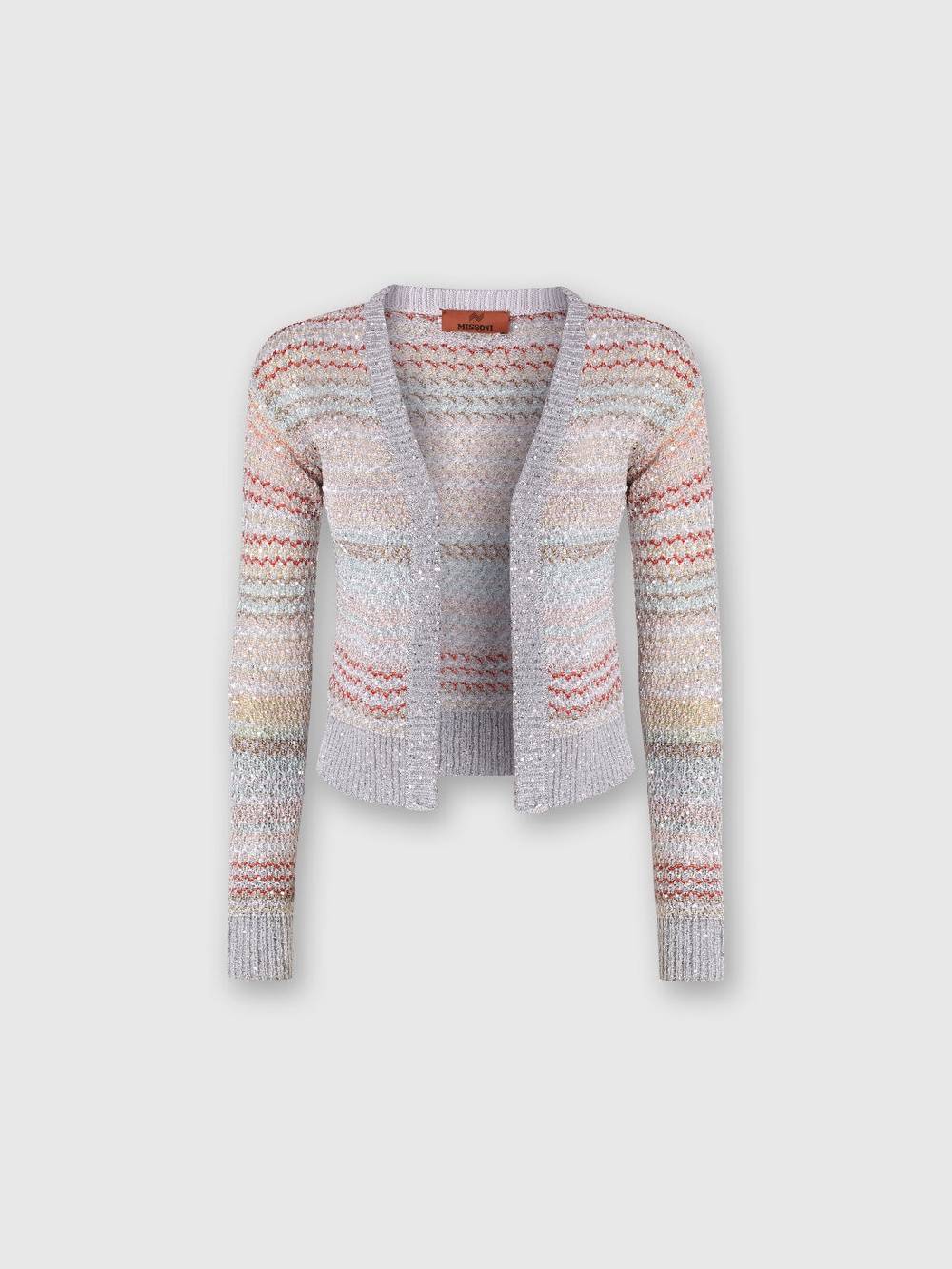 M Missoni Cardigan corto in maglia a rete con paillettes Prezzo Ridotto